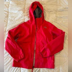 North face rain jacket hot pink girls 14/16